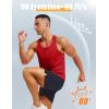 imageMAGCOMSEN Mens UPF 80 Tank Tops Y Back Quick Dry Gym Workout Running Athletic Fitness Muscle Sleeveless Summer ShirtsRed