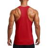 imageMAGCOMSEN Mens UPF 80 Tank Tops Y Back Quick Dry Gym Workout Running Athletic Fitness Muscle Sleeveless Summer ShirtsRed