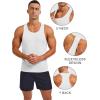 imageMAGCOMSEN Mens UPF 80 Tank Tops Y Back Quick Dry Gym Workout Running Athletic Fitness Muscle Sleeveless Summer ShirtsWhite