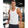 imageMAGCOMSEN Mens UPF 80 Tank Tops Y Back Quick Dry Gym Workout Running Athletic Fitness Muscle Sleeveless Summer ShirtsWhite
