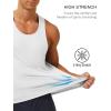 imageMAGCOMSEN Mens UPF 80 Tank Tops Y Back Quick Dry Gym Workout Running Athletic Fitness Muscle Sleeveless Summer ShirtsWhite