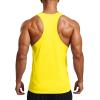 imageMAGCOMSEN Mens UPF 80 Tank Tops Y Back Quick Dry Gym Workout Running Athletic Fitness Muscle Sleeveless Summer ShirtsYellow