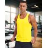 imageMAGCOMSEN Mens UPF 80 Tank Tops Y Back Quick Dry Gym Workout Running Athletic Fitness Muscle Sleeveless Summer ShirtsYellow