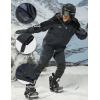 imageMAGCOMSEN Mens Winter Coats Water Resistant Ski Snow Jacket Warm Fleece Jacket Parka Raincoats With Hood MultiPocketsBlack Grey