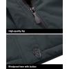 imageMAGCOMSEN Mens Winter Coats Water Resistant Ski Snow Jacket Warm Fleece Jacket Parka Raincoats With Hood MultiPocketsBlack Grey