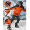 imageMAGCOMSEN Mens Winter Coats Water Resistant Ski Snow Jacket Warm Fleece Jacket Parka Raincoats With Hood MultiPocketsOrange Grey