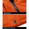 imageMAGCOMSEN Mens Winter Coats Water Resistant Ski Snow Jacket Warm Fleece Jacket Parka Raincoats With Hood MultiPocketsOrange Grey