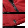 imageMAGCOMSEN Mens Winter Coats Water Resistant Ski Snow Jacket Warm Fleece Jacket Parka Raincoats With Hood MultiPocketsRed