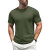 imageMAGCOMSEN Mens TShirts Short Sleeve Cotton Crew Neck Soft Breathable T Shirts Casual Plain Classic Summer TeesArmy Green