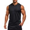 imageMAGCOMSEN Mens UPF 50 Sleeveless Hoodie Sun Protection Cooling Muscle Tank Top for Workout Gym FitnessBlack
