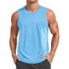 imageMAGCOMSEN Mens UPF 50 Sleeveless Shirts Quick Dry UV Protection Muscle Athletic Tank Top for Workout Swim Running GymBlue