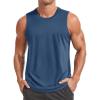 imageMAGCOMSEN Mens UPF 50 Sleeveless Shirts Quick Dry UV Protection Muscle Athletic Tank Top for Workout Swim Running GymBluegrey