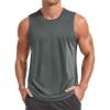 imageMAGCOMSEN Mens UPF 50 Sleeveless Shirts Quick Dry UV Protection Muscle Athletic Tank Top for Workout Swim Running GymDark Grey