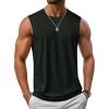 imageMAGCOMSEN Mens UPF 50 Tank Top Workout Sleeveless Muscle Shirts Lightweight Casual Cooling Sleeveless Shirt for Gym BeachBlack