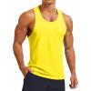 imageMAGCOMSEN Mens UPF 80 Tank Tops Y Back Quick Dry Gym Workout Running Athletic Fitness Muscle Sleeveless Summer ShirtsYellow