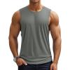 imageMAGCOMSEN Mens Workout Tank Tops Quick Dry Lightweight Sleeveless Shirts Gym Bodybuilding Muscle Tee ShirtMedium Grey