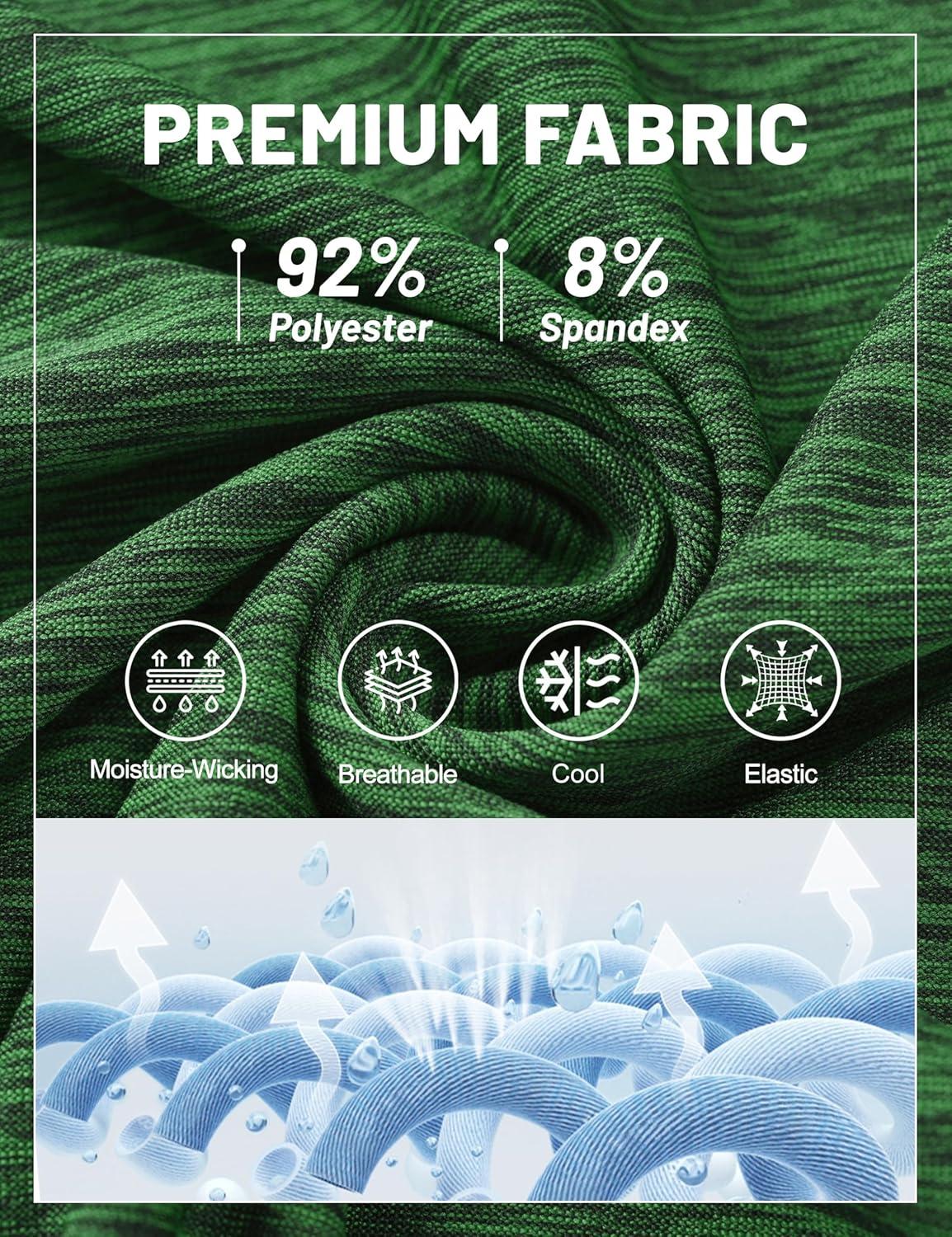 imageMAGCOMSEN Mens Polo Shirts Dry Fit Golf Shirts Moisture Wicking Athletic Workout Golf Polo Tees Casual Collared ShirtDark Green