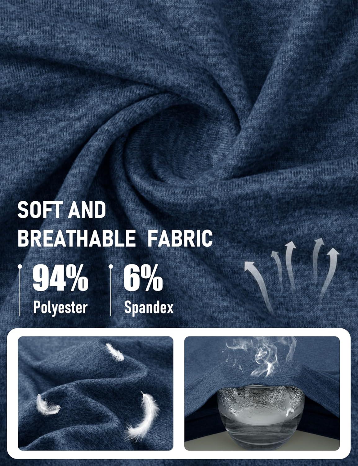 imageMAGCOMSEN Mens Polo Shirts Short Sleeve Moisture Wicking Lightweight Athletic Casual Collared Golf ShirtDark Blue