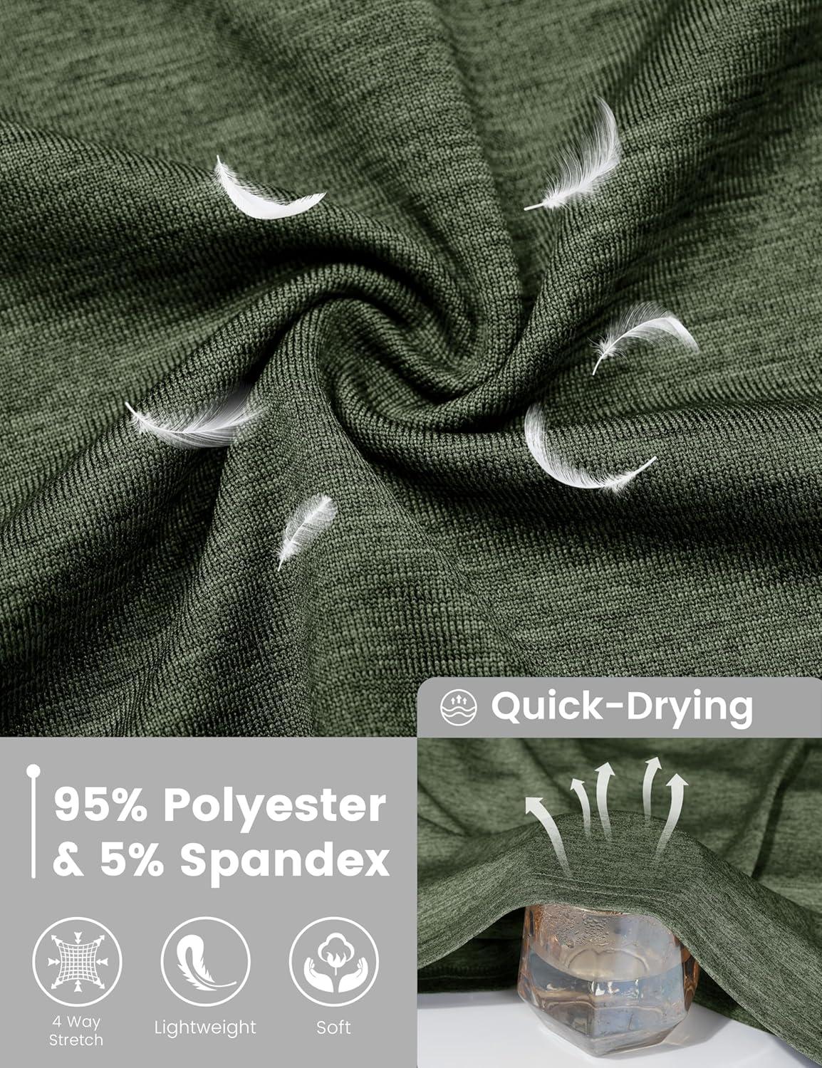 imageMAGCOMSEN Mens Short Sleeve UPF 50 TShirt Quick Dry Rash Guard Athletic Running Swim Top Tee Performance Water ShirtsArmy Green