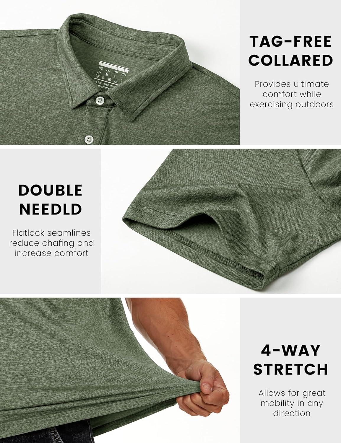 imageMAGCOMSEN Mens Short Sleeve UPF 50 TShirt Quick Dry Rash Guard Athletic Running Swim Top Tee Performance Water ShirtsArmy Green