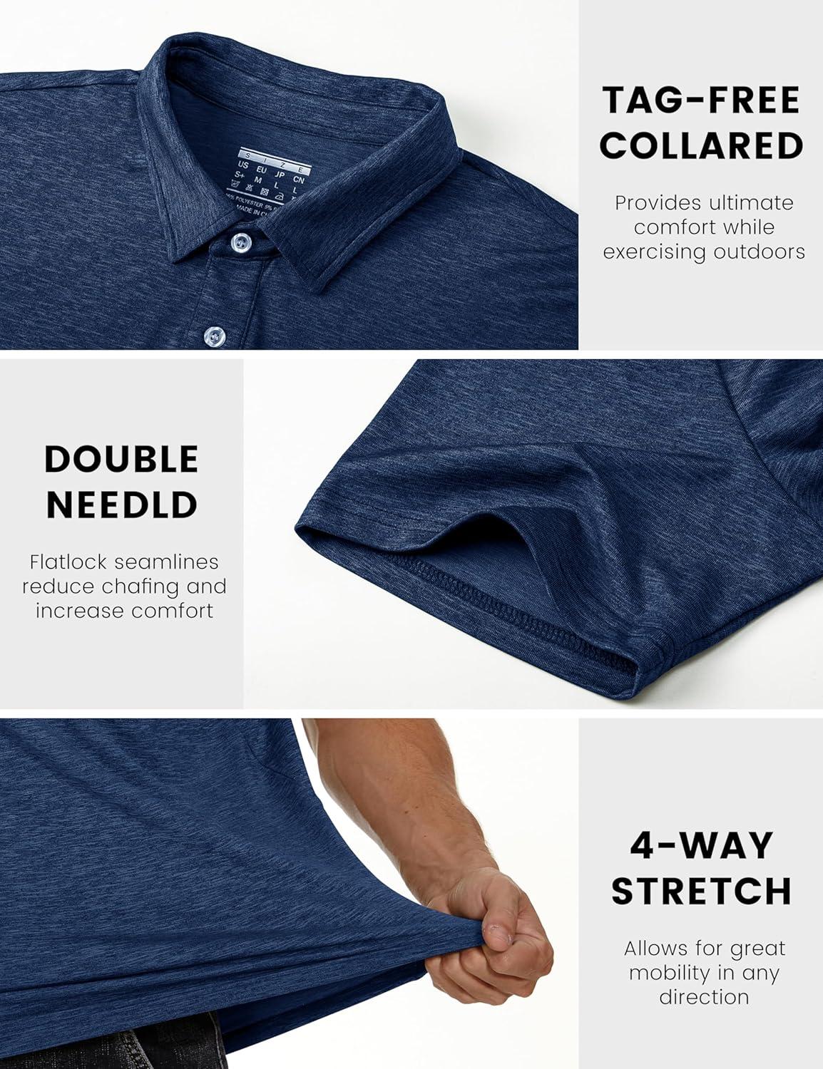 imageMAGCOMSEN Mens Short Sleeve UPF 50 TShirt Quick Dry Rash Guard Athletic Running Swim Top Tee Performance Water ShirtsDark Blue