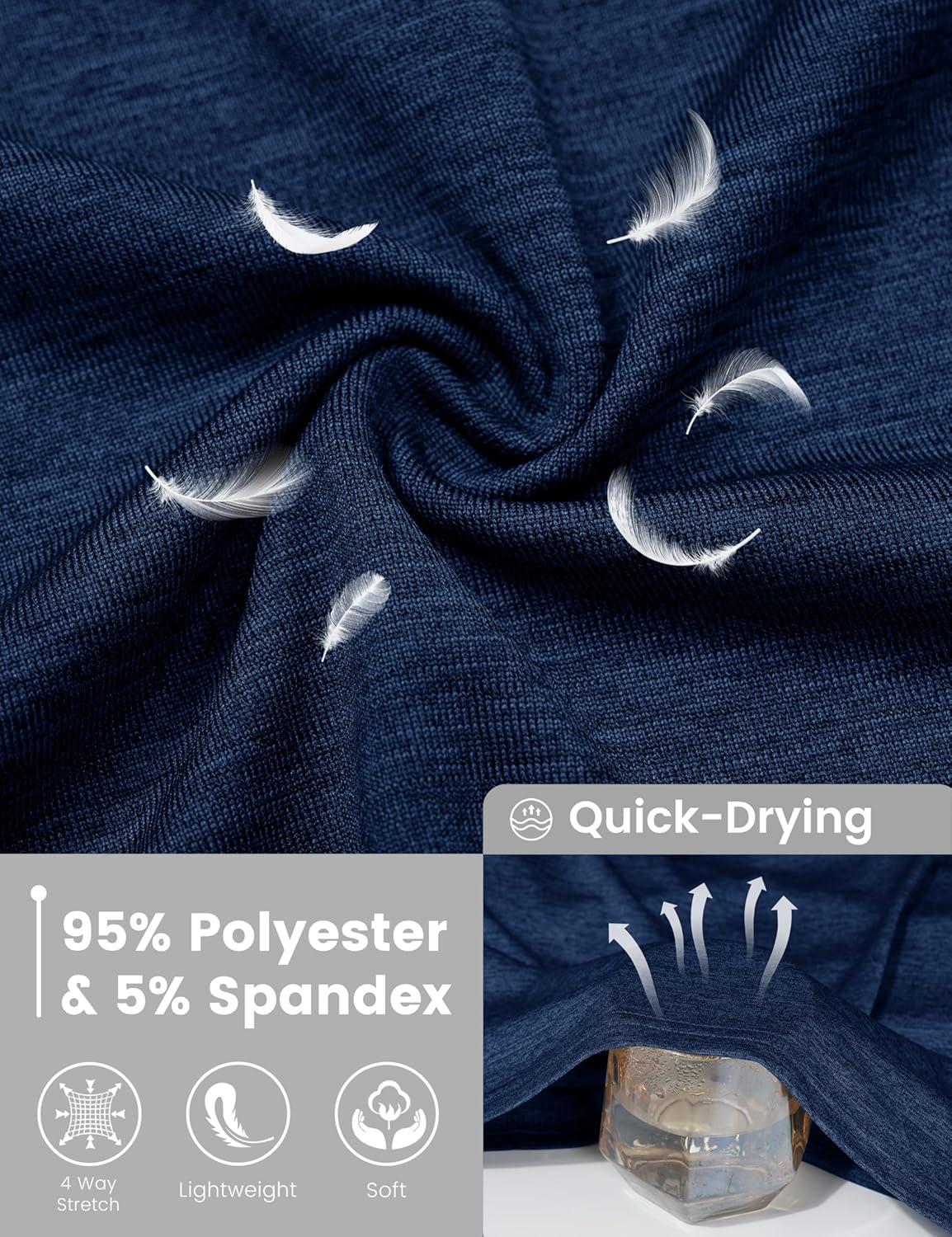 imageMAGCOMSEN Mens Short Sleeve UPF 50 TShirt Quick Dry Rash Guard Athletic Running Swim Top Tee Performance Water ShirtsDark Blue