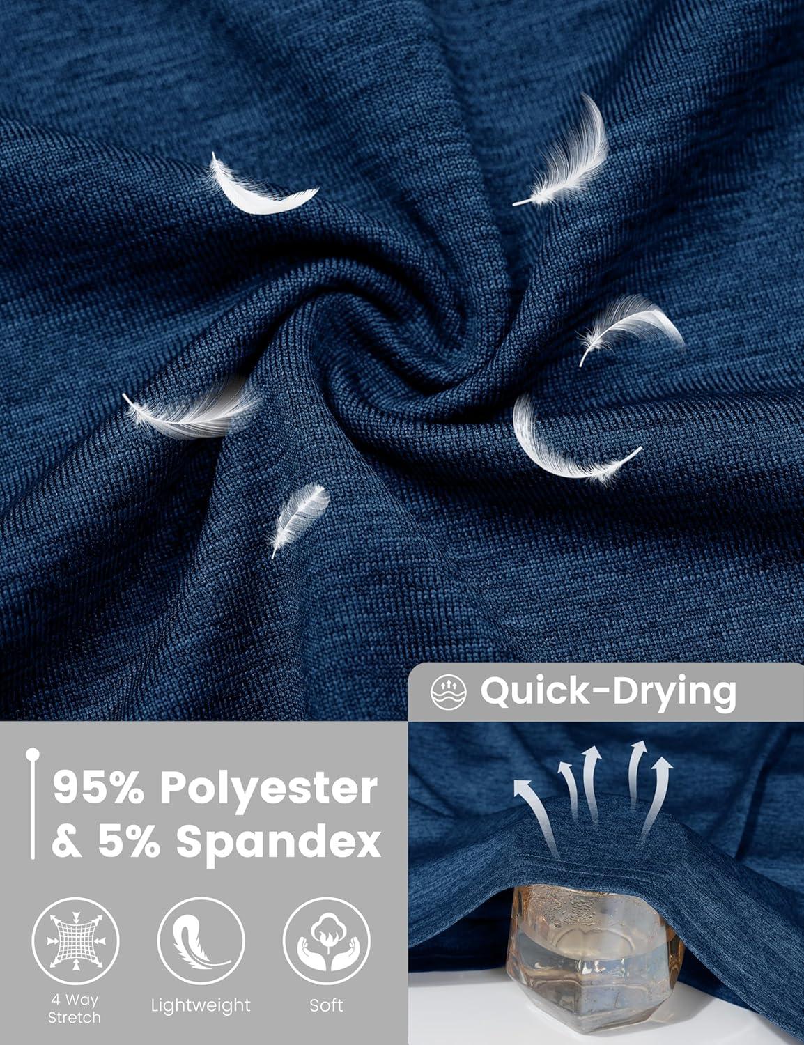 imageMAGCOMSEN Mens Short Sleeve UPF 50 TShirt Quick Dry Rash Guard Athletic Running Swim Top Tee Performance Water ShirtsMiddle Blue