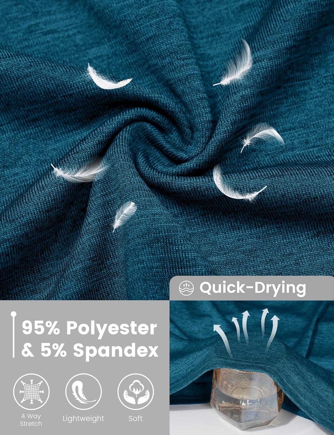 imageMAGCOMSEN Mens Short Sleeve UPF 50 TShirt Quick Dry Rash Guard Athletic Running Swim Top Tee Performance Water ShirtsPeacock Blue