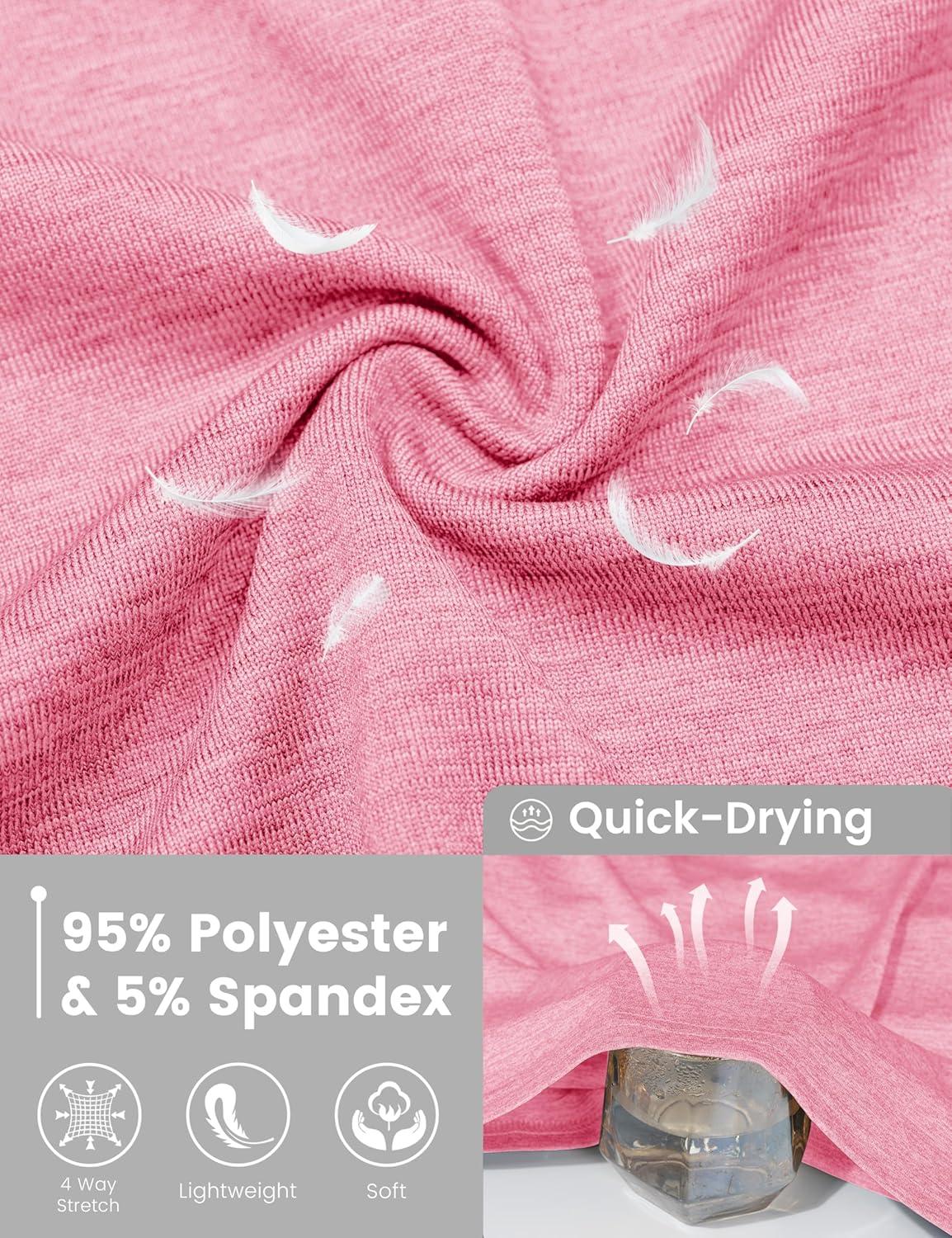 imageMAGCOMSEN Mens Short Sleeve UPF 50 TShirt Quick Dry Rash Guard Athletic Running Swim Top Tee Performance Water ShirtsPink