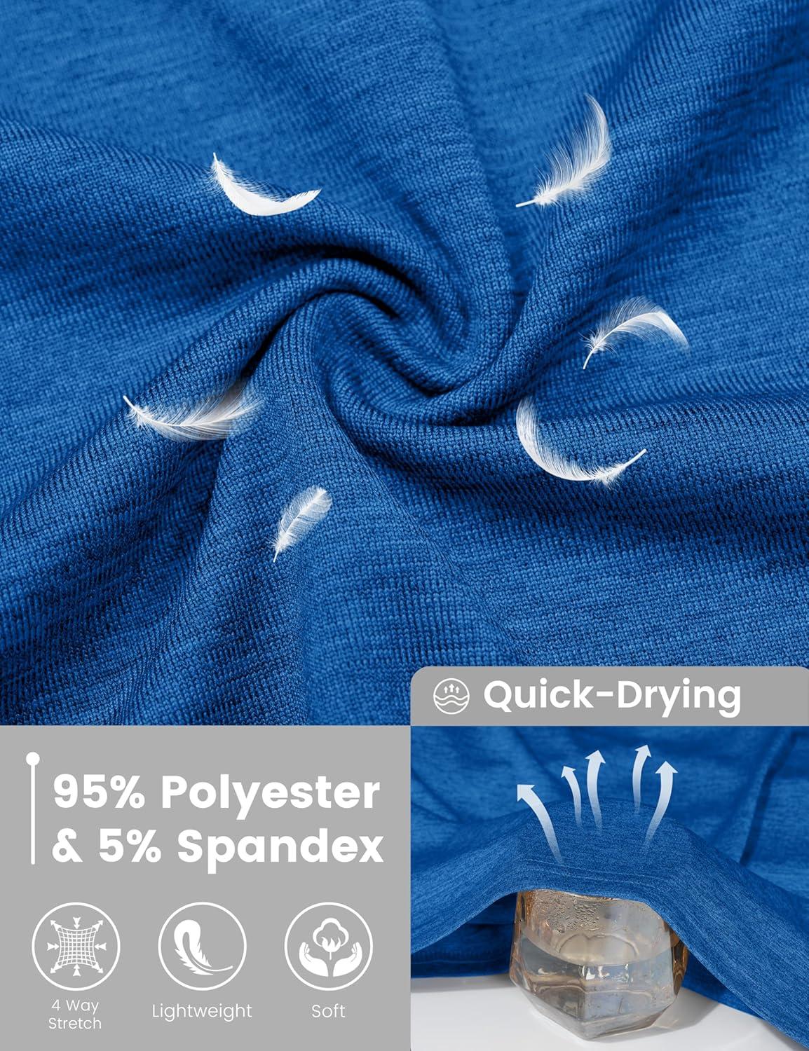 imageMAGCOMSEN Mens Short Sleeve UPF 50 TShirt Quick Dry Rash Guard Athletic Running Swim Top Tee Performance Water ShirtsSea Blue