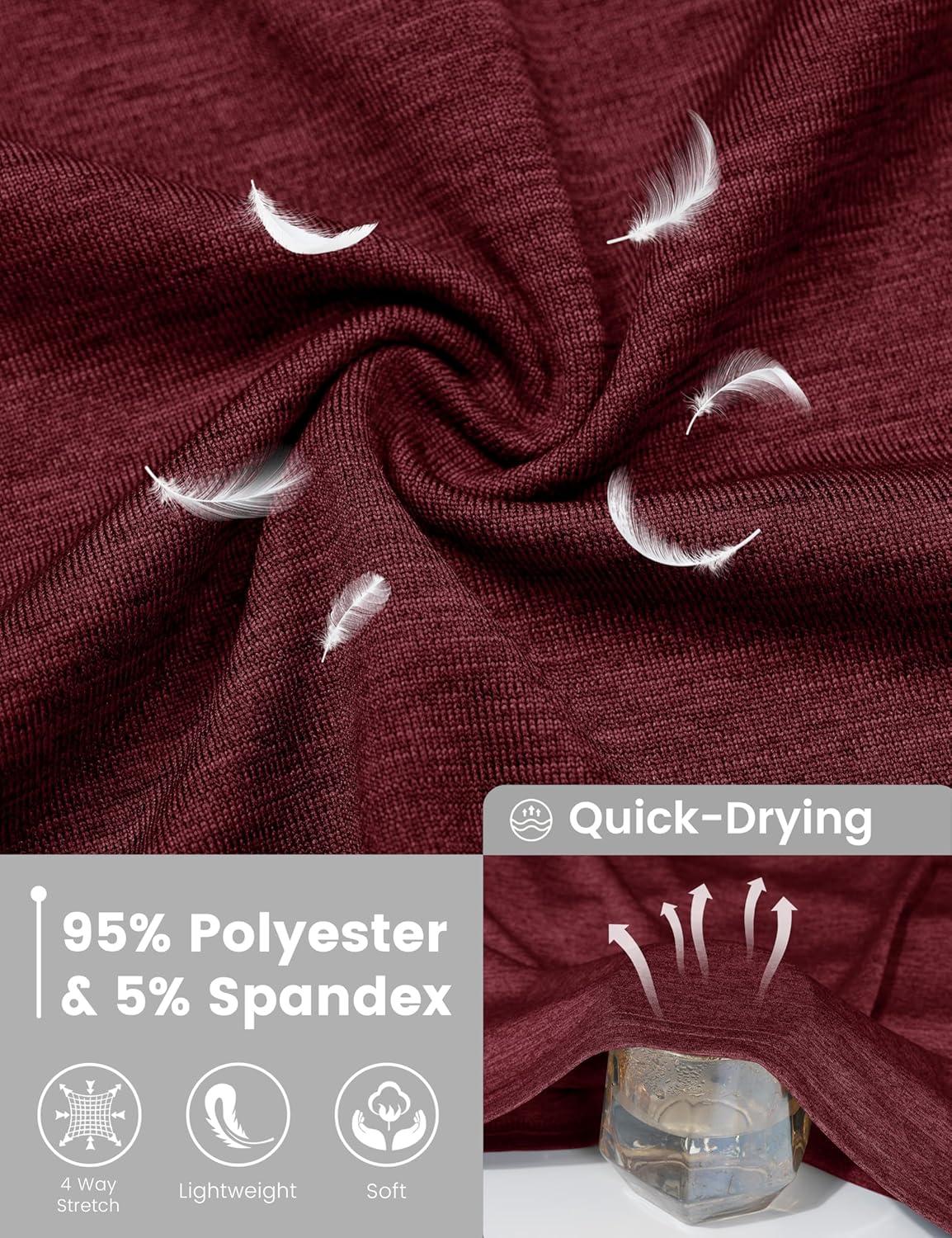 imageMAGCOMSEN Mens Short Sleeve UPF 50 TShirt Quick Dry Rash Guard Athletic Running Swim Top Tee Performance Water ShirtsWine Red