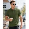 imageMAGCOMSEN 3 Pack Mens Polo Shirts Short Sleeve Athletic Performance Collared Shirt Moisture Wicking Casual Golf PolosArmy GreenNavyDark Gray