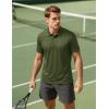 imageMAGCOMSEN 3 Pack Mens Polo Shirts Short Sleeve Athletic Performance Collared Shirt Moisture Wicking Casual Golf PolosBlackArmy GreenNavy