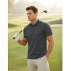 imageMAGCOMSEN 3 Pack Mens Polo Shirts Short Sleeve Athletic Performance Collared Shirt Moisture Wicking Casual Golf PolosBlackBlackDark Gray