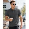 imageMAGCOMSEN 3 Pack Mens Polo Shirts Short Sleeve Athletic Performance Collared Shirt Moisture Wicking Casual Golf PolosBlackBlackDark Gray