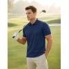 imageMAGCOMSEN 3 Pack Mens Polo Shirts Short Sleeve Athletic Performance Collared Shirt Moisture Wicking Casual Golf PolosBlackDark GrayNavy