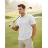 imageMAGCOMSEN 3 Pack Mens Polo Shirts Short Sleeve Athletic Performance Collared Shirt Moisture Wicking Casual Golf PolosBlackWhiteNavy