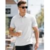 imageMAGCOMSEN 3 Pack Mens Polo Shirts Short Sleeve Athletic Performance Collared Shirt Moisture Wicking Casual Golf PolosBlackWhiteNavy
