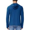 imageMAGCOMSEN Mens Hooded UPF 50 Sun Protection T Shirts Long Sleeve Athletic Fishing Shirts Rash GuardsMiddle Blue