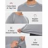 imageMAGCOMSEN Mens Long Sleeve Shirts UPF 50 UV Sun Protection Athletic Shirts for Hiking Running Workout Rash GuardLight Grey