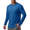 imageMAGCOMSEN Mens Long Sleeve Shirts UPF 50 UV Sun Protection Athletic Shirts for Hiking Running Workout Rash GuardMedium Blue