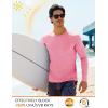 imageMAGCOMSEN Mens Long Sleeve Shirts UPF 50 UV Sun Protection Athletic Shirts for Hiking Running Workout Rash GuardPink