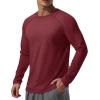 imageMAGCOMSEN Mens Long Sleeve Shirts UPF 50 UV Sun Protection Athletic Shirts for Hiking Running Workout Rash GuardWine Red
