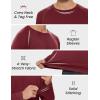 imageMAGCOMSEN Mens Long Sleeve Shirts UPF 50 UV Sun Protection Athletic Shirts for Hiking Running Workout Rash GuardWine Red