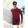 imageMAGCOMSEN Mens Long Sleeve Shirts UPF 50 UV Sun Protection Athletic Shirts for Hiking Running Workout Rash GuardWine Red