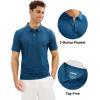imageMAGCOMSEN Mens Polo Shirts Dry Fit Golf Shirts Moisture Wicking Athletic Workout Golf Polo Tees Casual Collared ShirtBlue