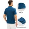 imageMAGCOMSEN Mens Polo Shirts Dry Fit Golf Shirts Moisture Wicking Athletic Workout Golf Polo Tees Casual Collared ShirtBlue