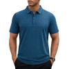 imageMAGCOMSEN Mens Polo Shirts Dry Fit Golf Shirts Moisture Wicking Athletic Workout Golf Polo Tees Casual Collared ShirtBlue