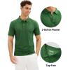 imageMAGCOMSEN Mens Polo Shirts Dry Fit Golf Shirts Moisture Wicking Athletic Workout Golf Polo Tees Casual Collared ShirtDark Green