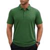 imageMAGCOMSEN Mens Polo Shirts Dry Fit Golf Shirts Moisture Wicking Athletic Workout Golf Polo Tees Casual Collared ShirtDark Green
